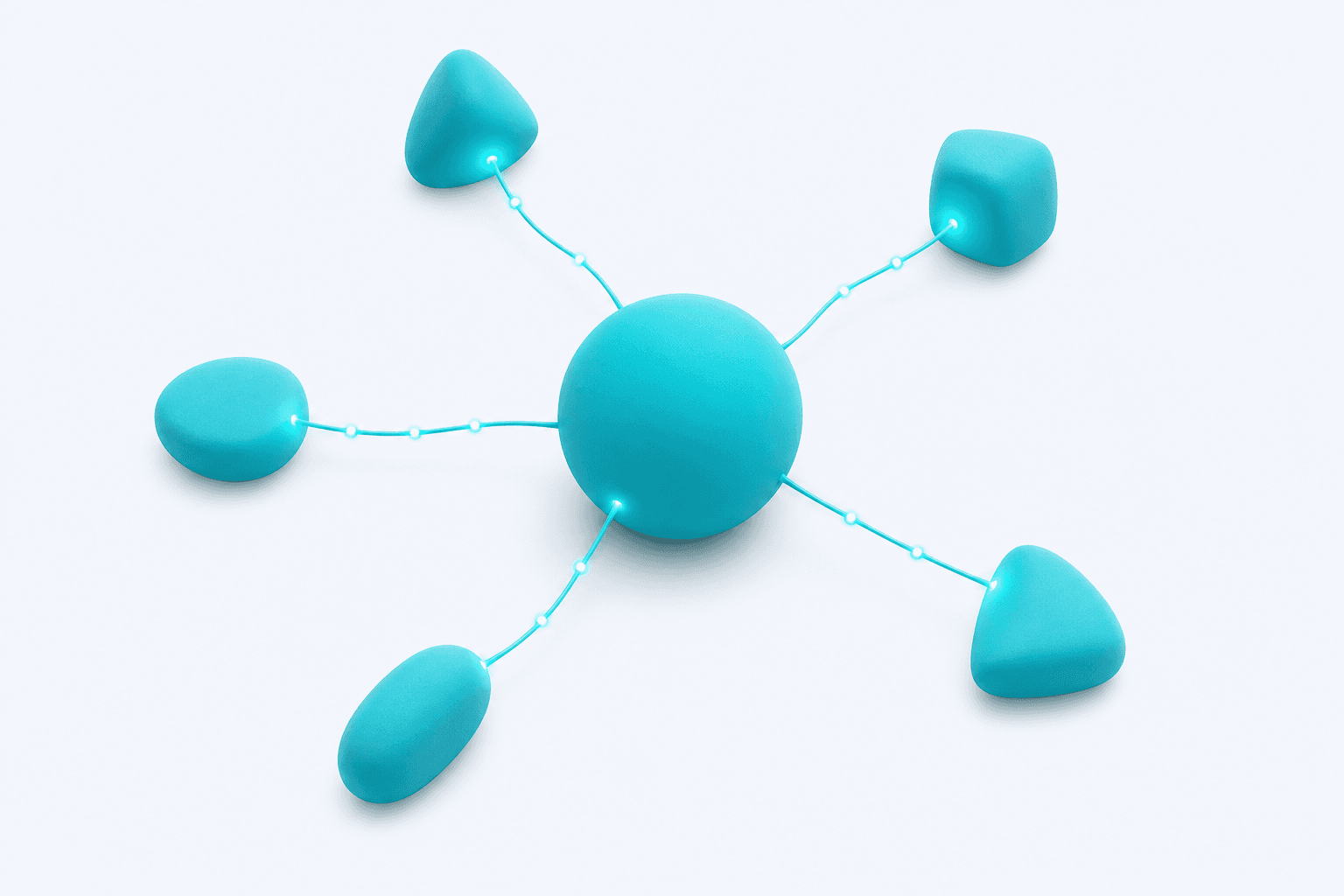 Coverage network con pickup nodes y beneficiary markers abstractos